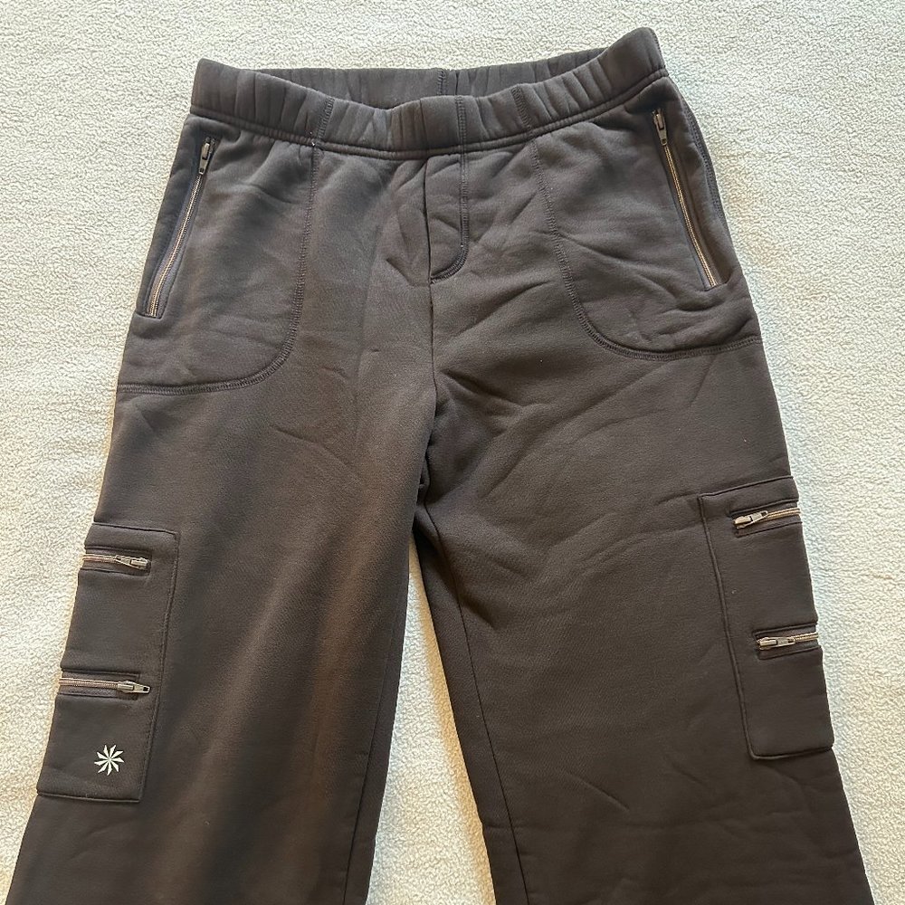 Vintage Athleta apres-ski fleece-lined stretchy pants with pockets, size medium